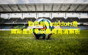 勒布朗·詹姆斯走步争议瞬间高清解析