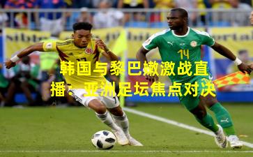 韩国与黎巴嫩激战直播：亚洲足坛焦点对决